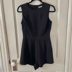 Finders Keepers Black Structured Romper w Pockets